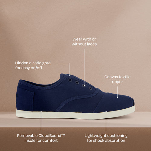 Cordones Plus Sneaker - Marineblaues Segeltuch