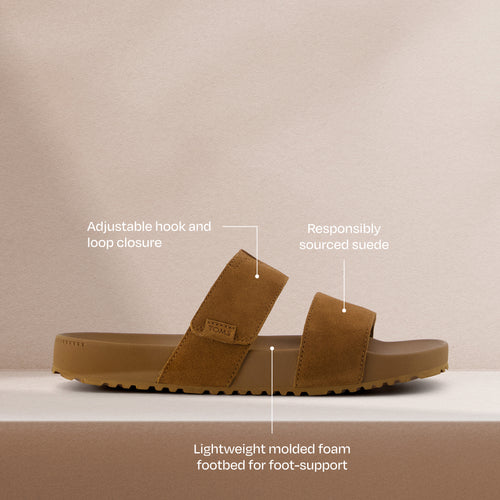 Nico Sandal - Walnut Brown Suede