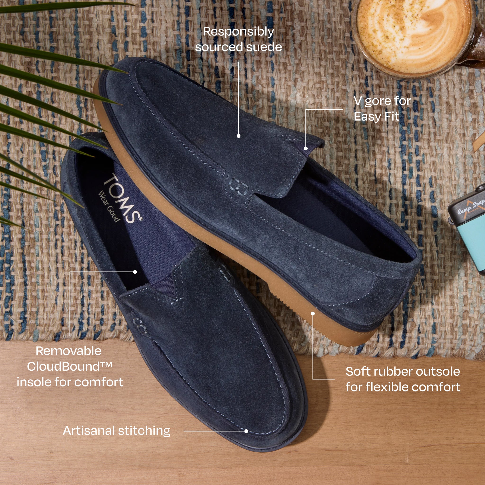 Marcos Loafer - Marineblau gewaschenes Wildleder