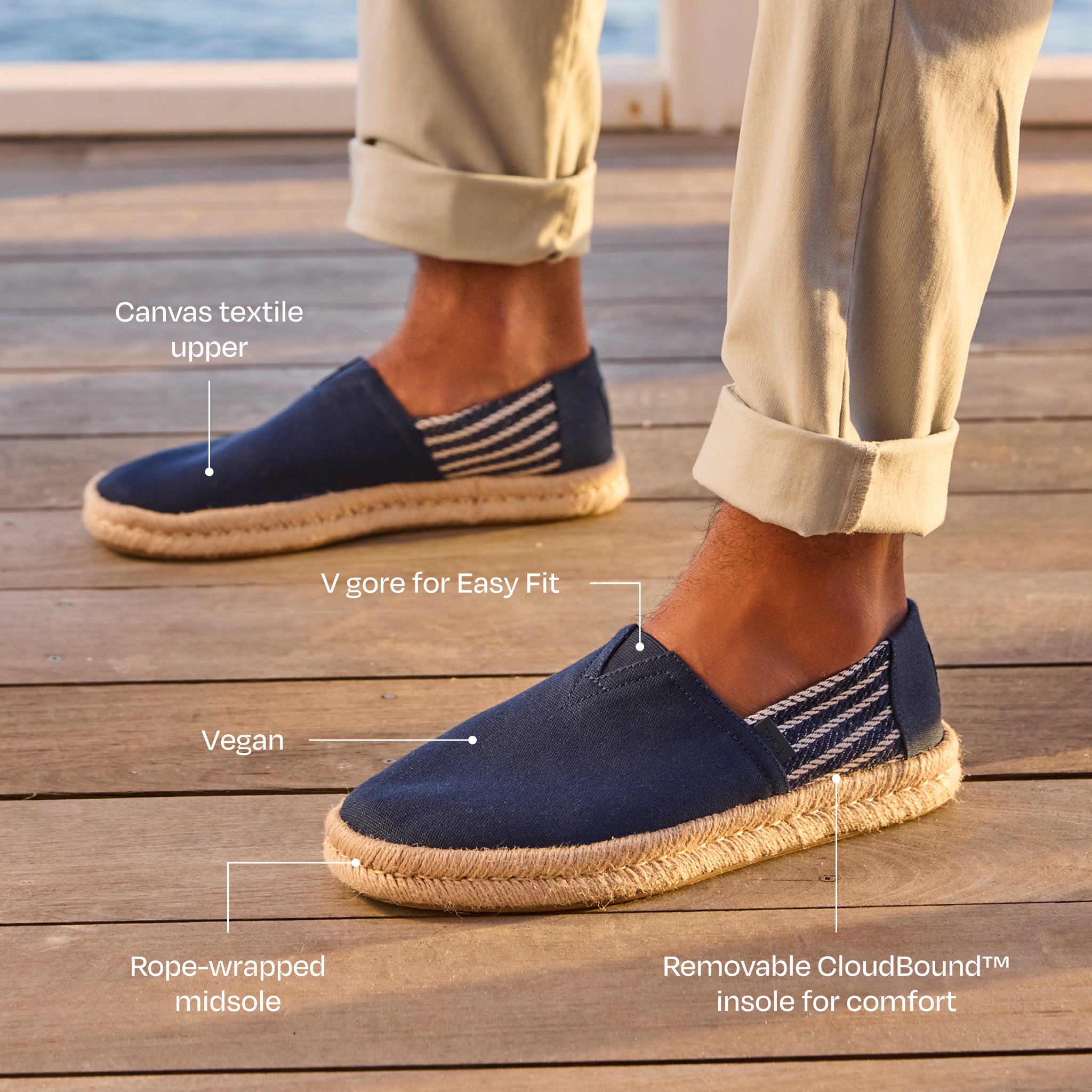 Espadrilles Alpargata Rope 2.0  - Bleu marine / rayures nautiques
