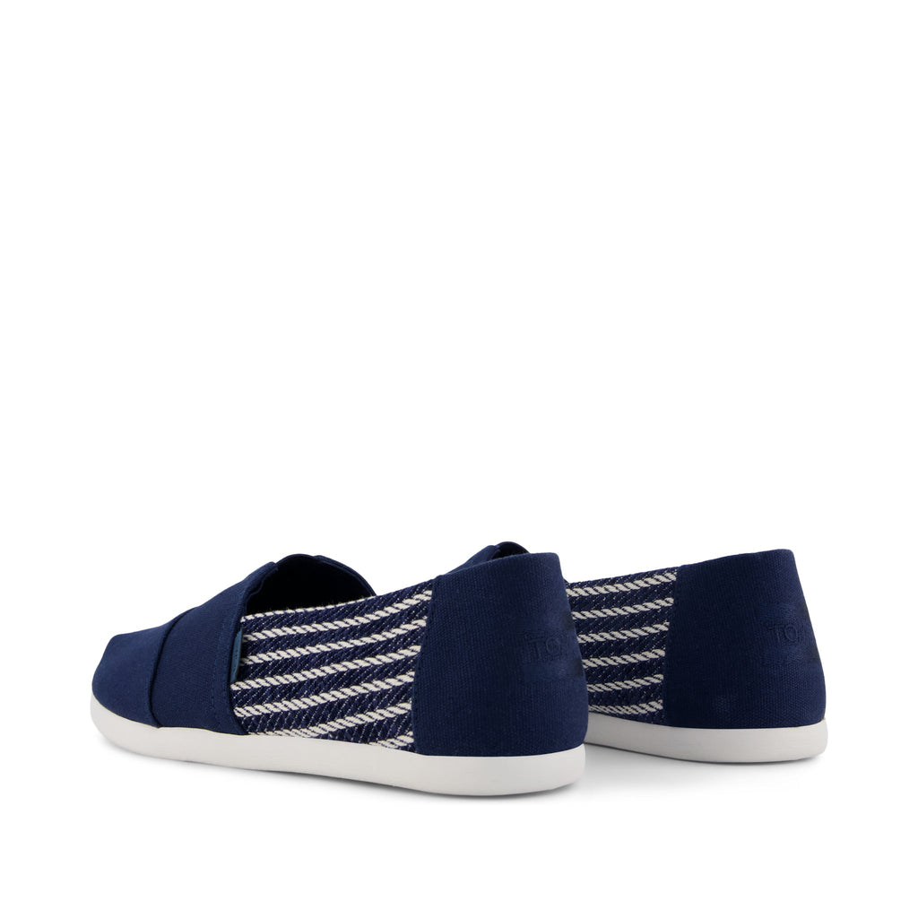 Alpargata Classic - Navy Stripes Back View