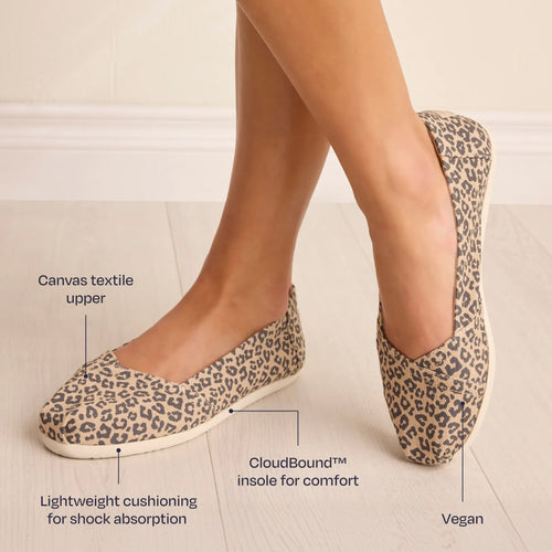 Ballerines Alpargata Ballet - Imprimé léopard beige