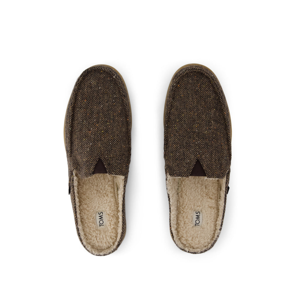 Alonso Mule - Chocolate Brown Flecked Tweed Top View