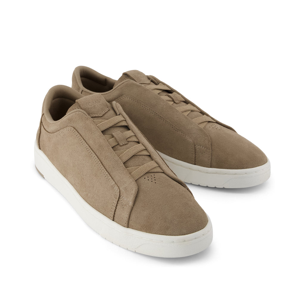 TRVL Lite Miles Lace-Up Sneaker - Water Resistant Dune Suede Front View