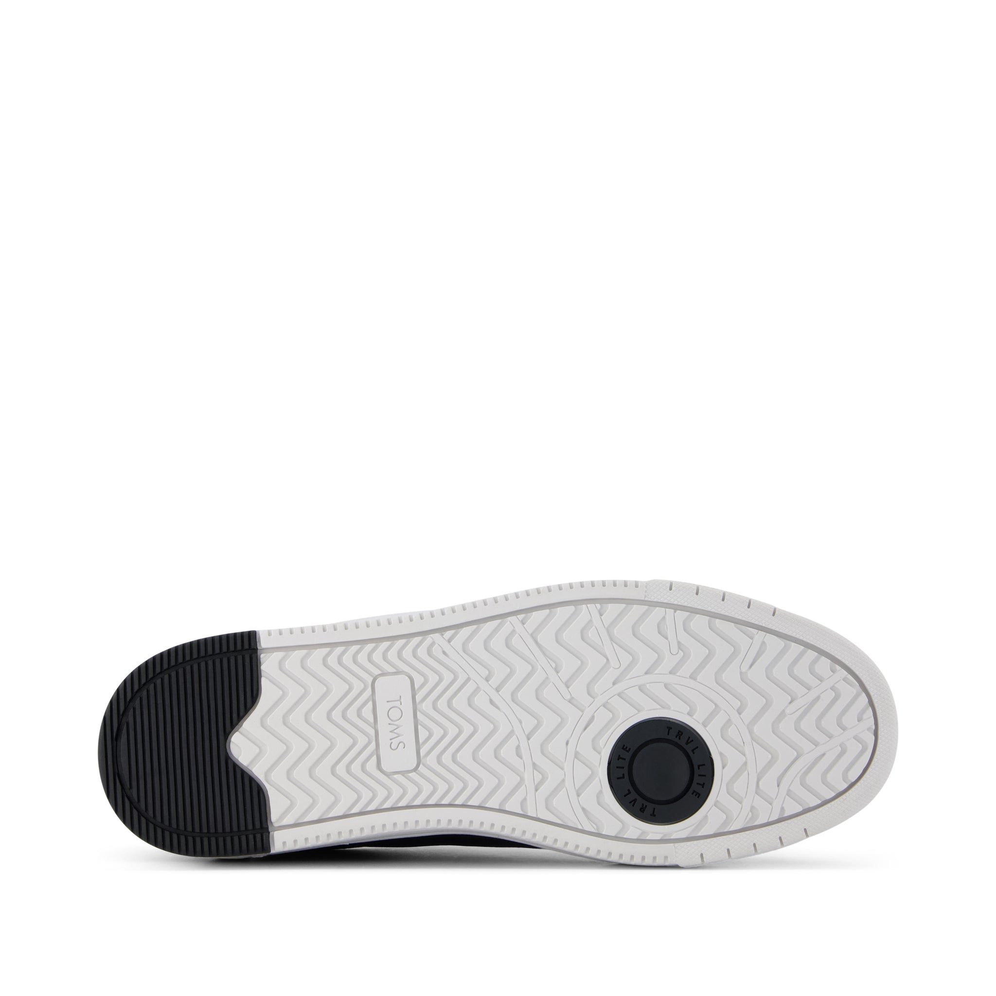 TRVL Lite Miles Lace-Up Sneaker - Water Resistant Black Leather Bottom Sole View