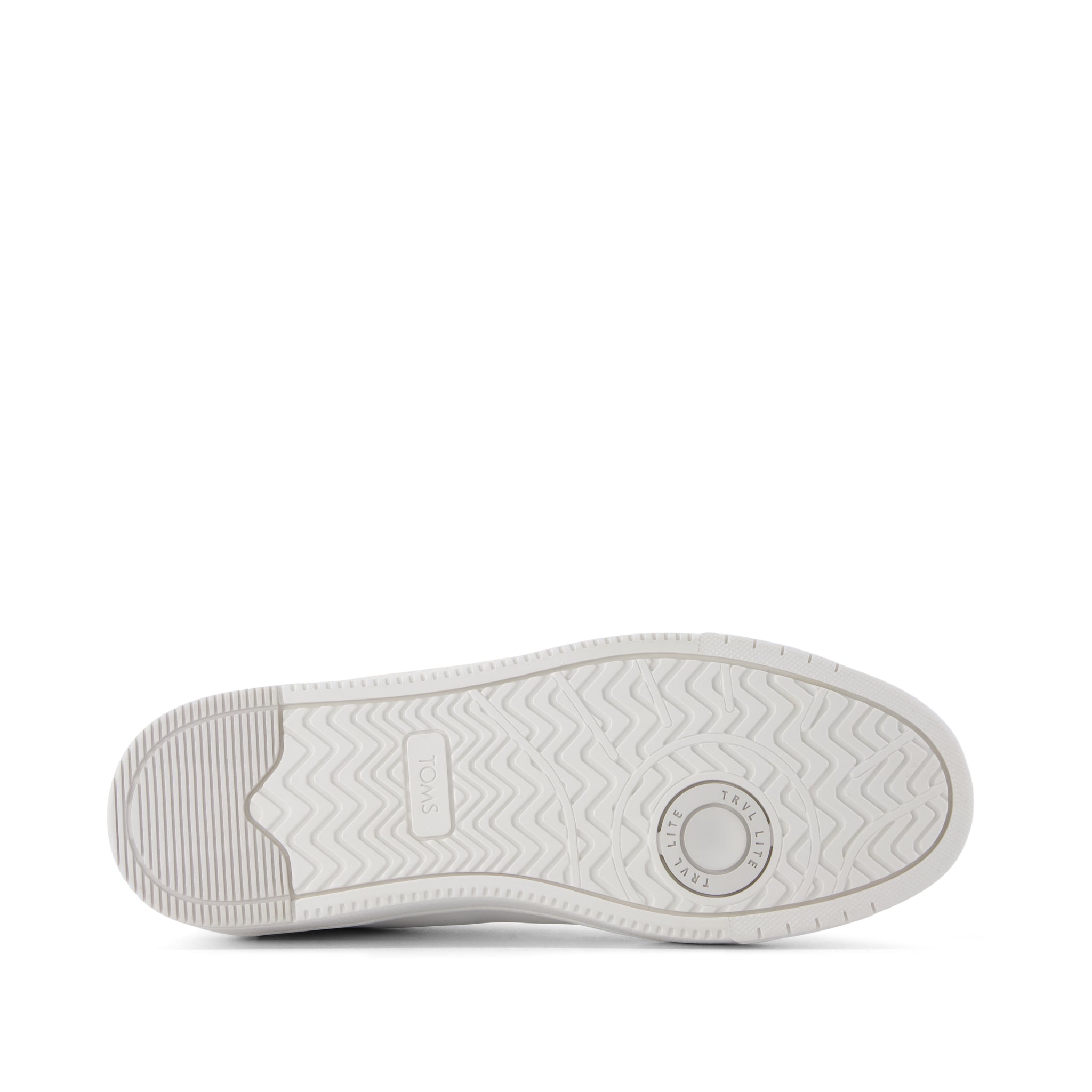 TRVL Lite Miles Lace-Up Sneaker - Water Resistant White Leather Bottom Sole View
