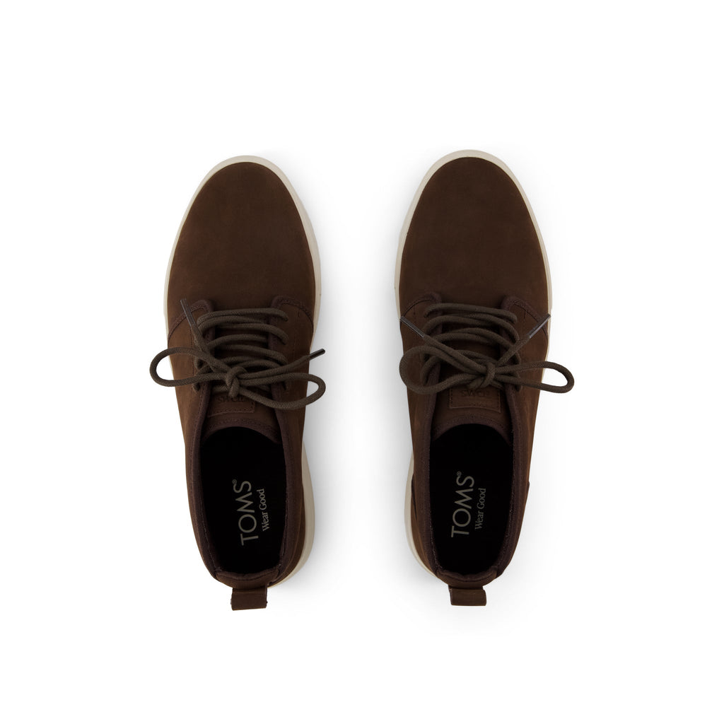 Carlo Mid Terrain 2.0 Sneaker - Water Resistant Chocolate Brown Leather Top View