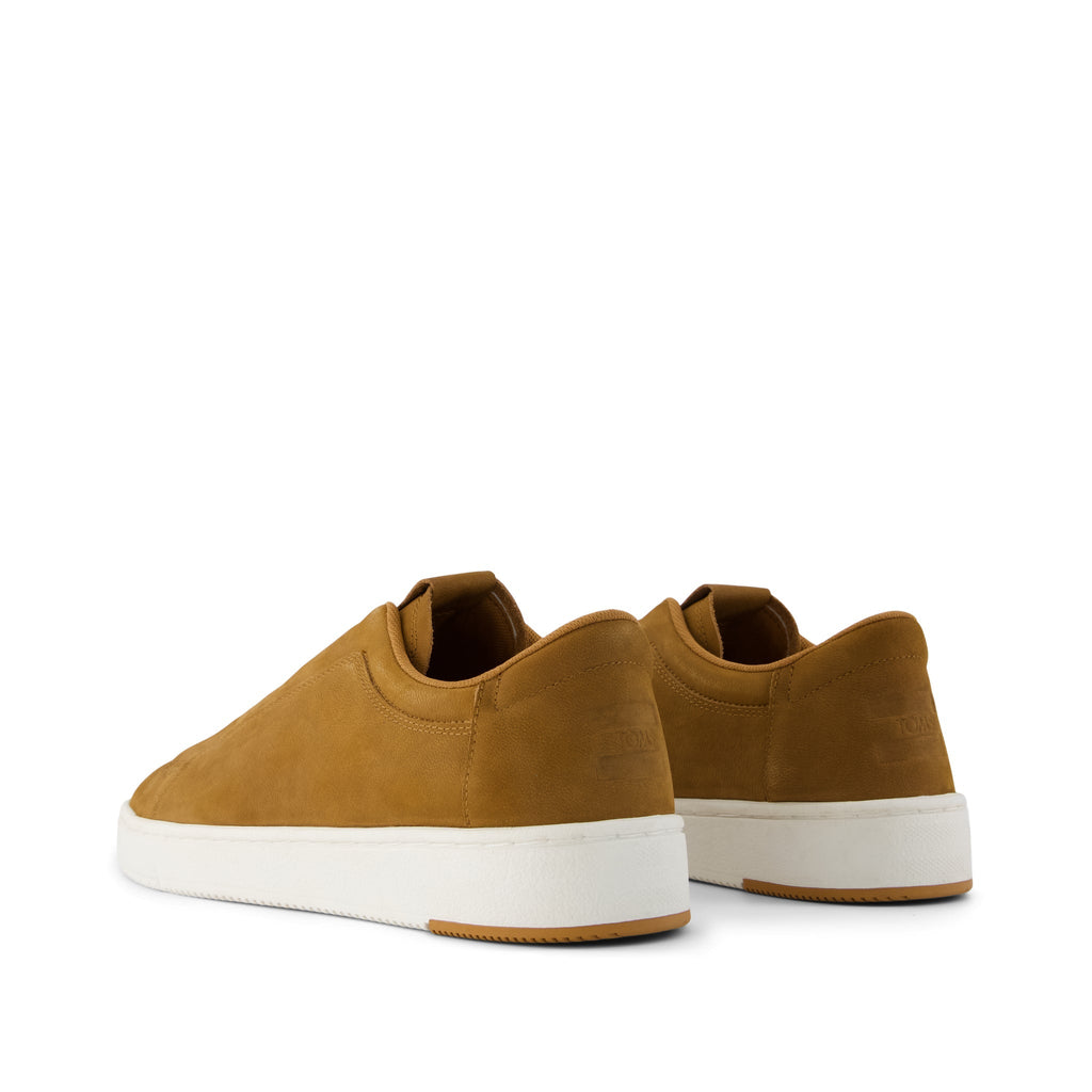 TRVL Lite Miles Lace-Up Sneaker - Water Resistant Tan Leather Back View
