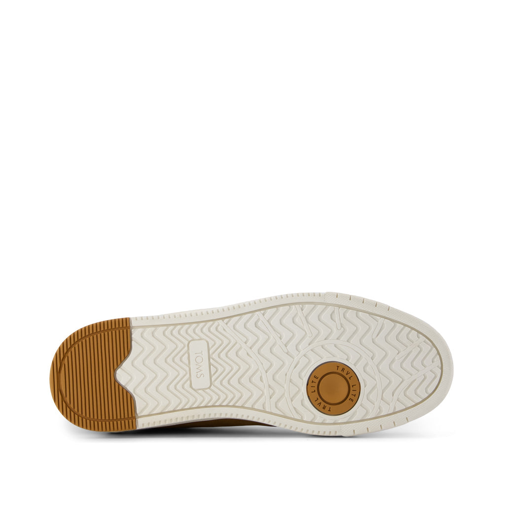 TRVL Lite Miles Lace-Up Sneaker - Water Resistant Tan Leather Bottom Sole View