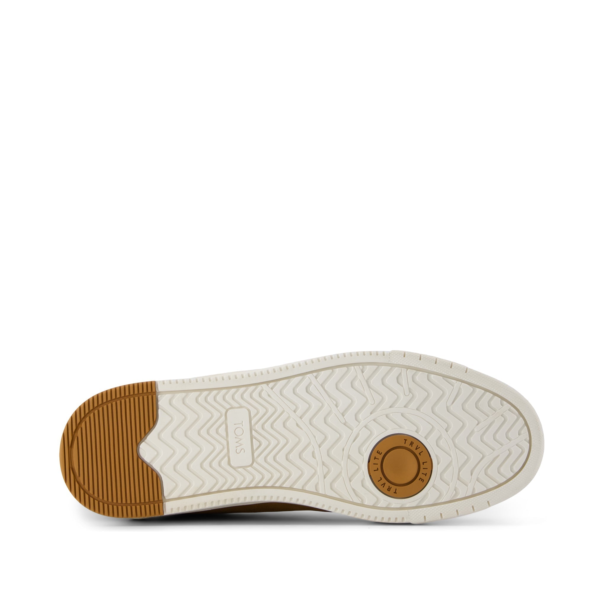 TRVL Lite Miles Lace-Up Sneaker - Water Resistant Tan Leather Bottom Sole View