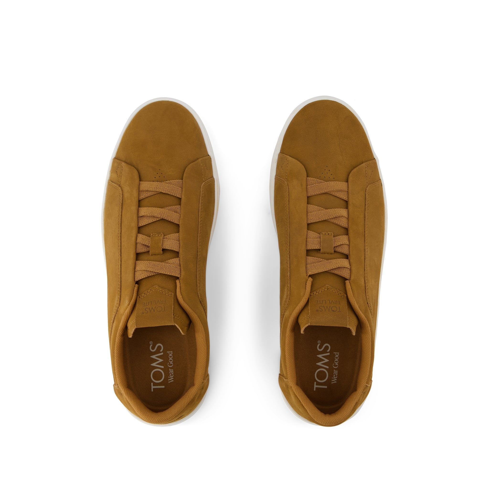 TRVL Lite Miles Lace-Up Sneaker - Water Resistant Tan Leather Top View