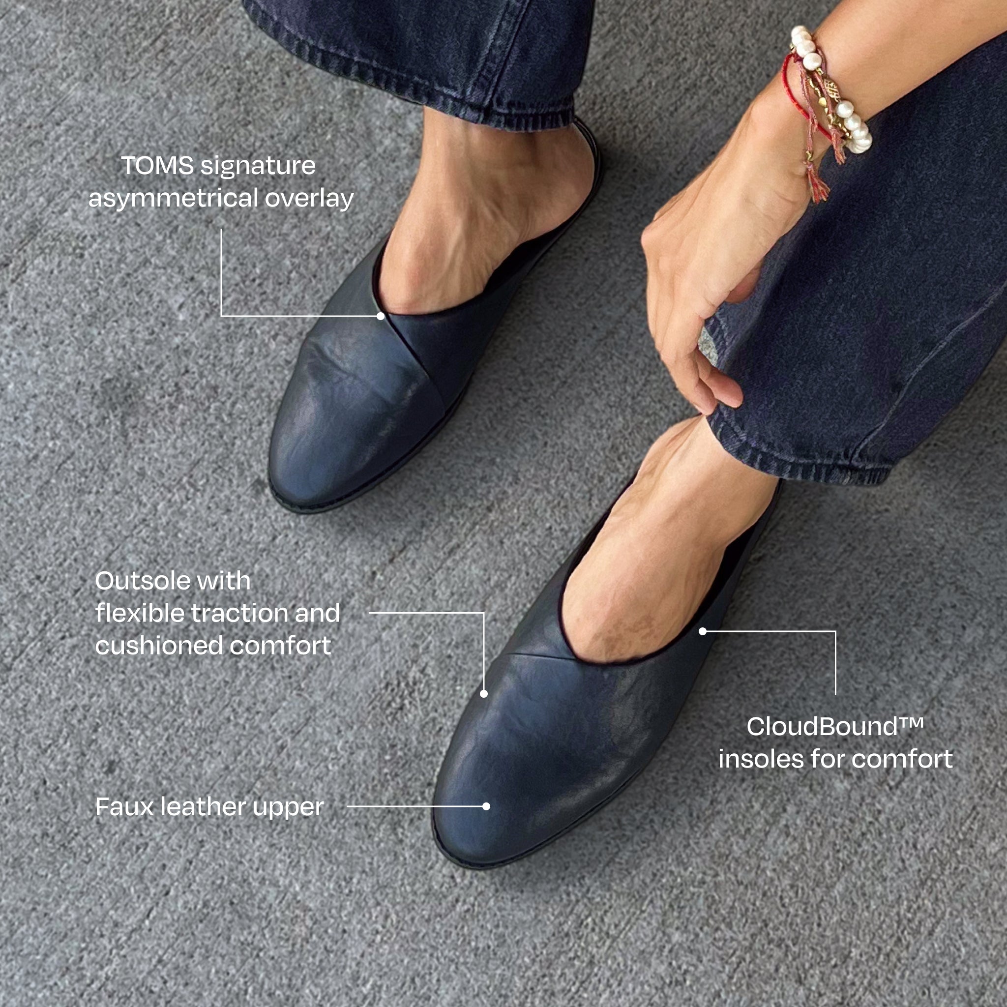 Mules Amelia - PU grainé noir
