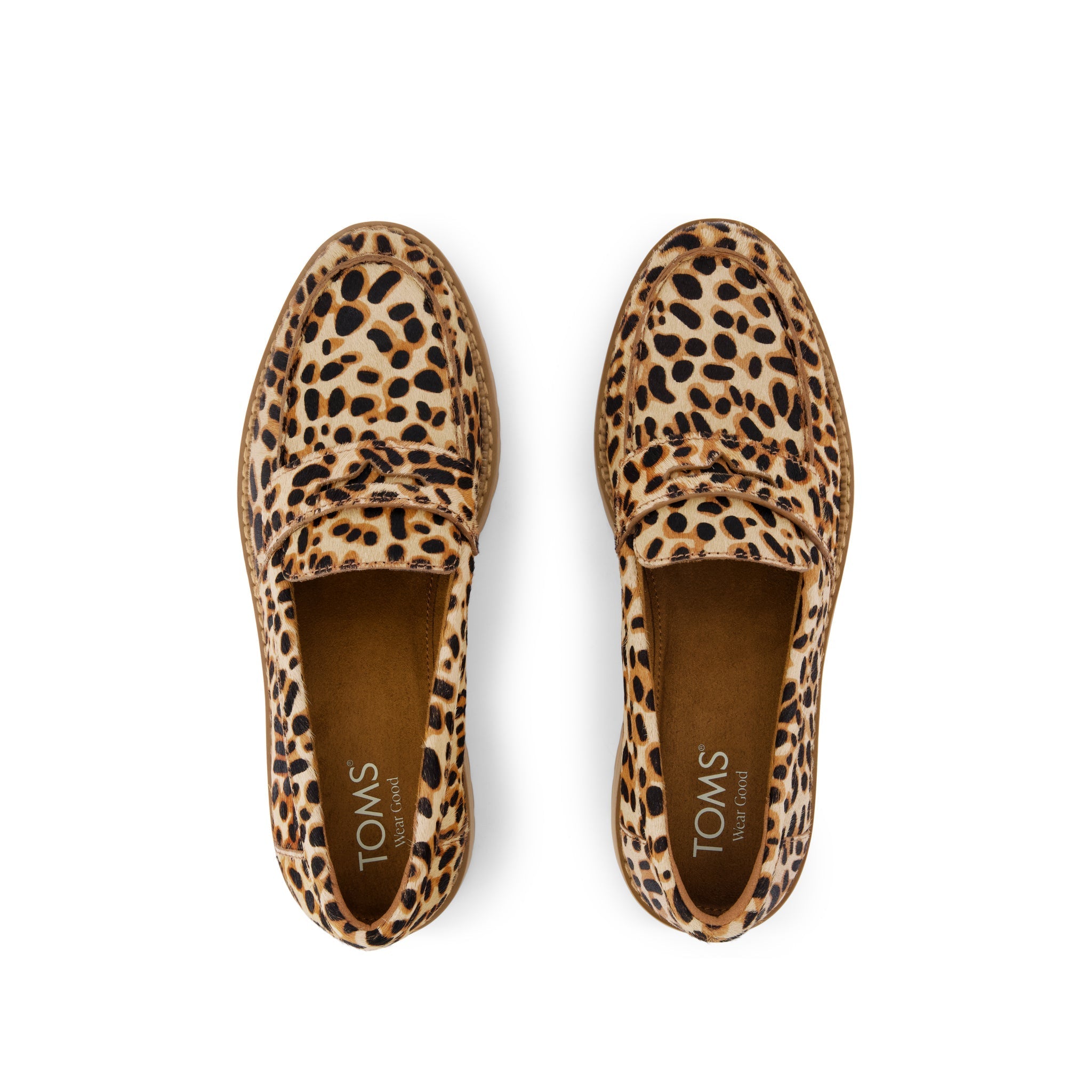 Cara Loafer - Brown Sugar Leopard Print Hair Leather Top View