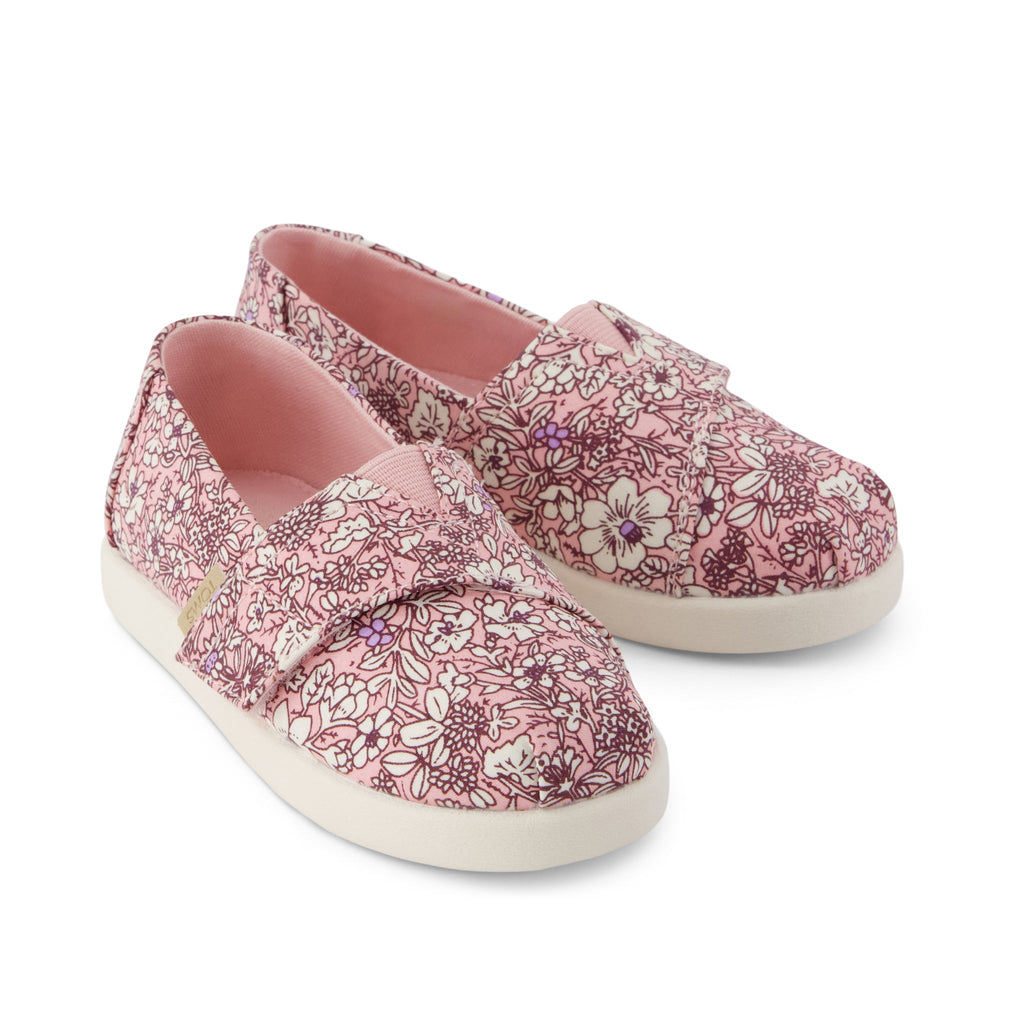 Alpargata Classic Toddler Shoe - Pink Quartz Floral Front View