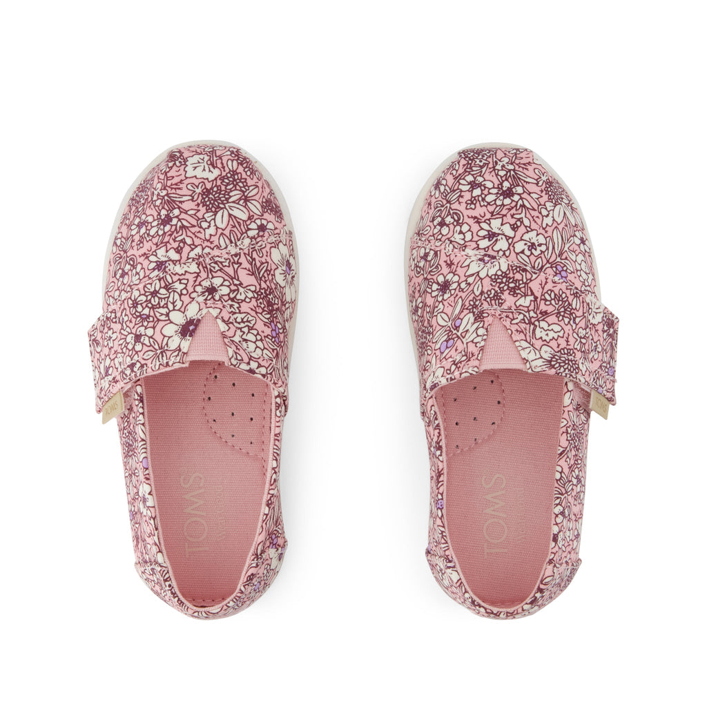 Alpargata Classic Toddler Shoe - Pink Quartz Floral Top View