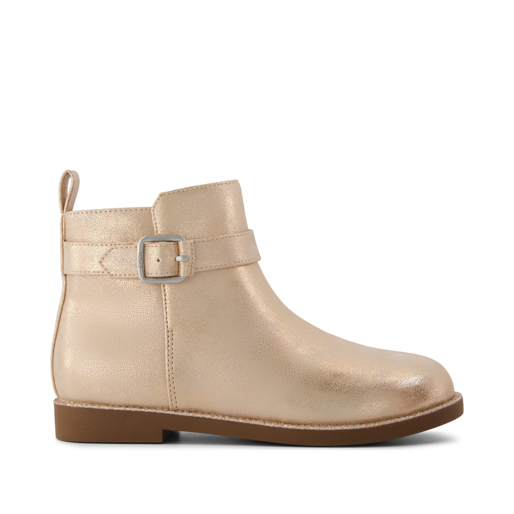 Mia Kids Boot - Seashell Metallic Faux Leather Side View