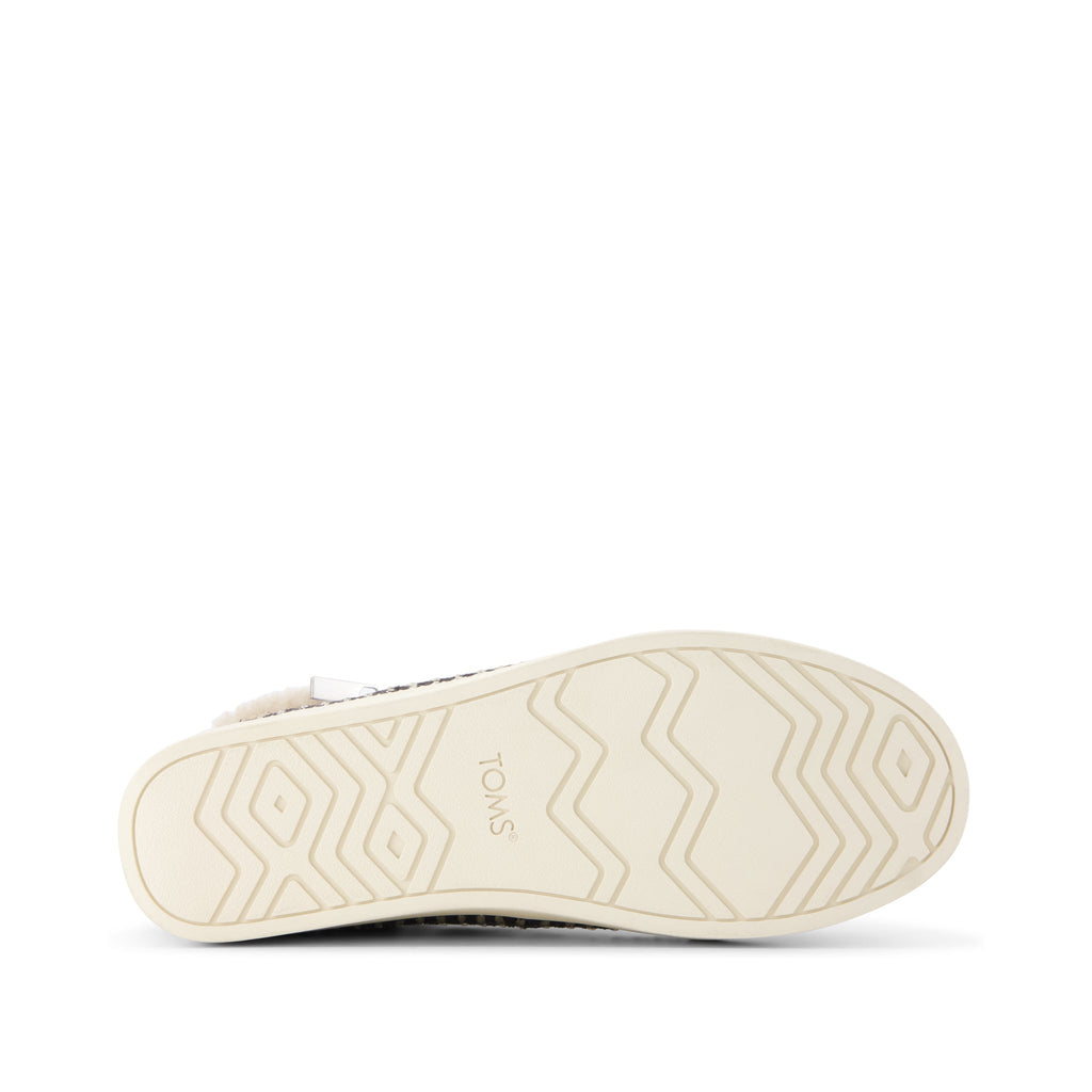 Percy Mid Platform Sneaker - Water Resistant Forged Iron Suede w/ Faux Fur Bottom Sole View