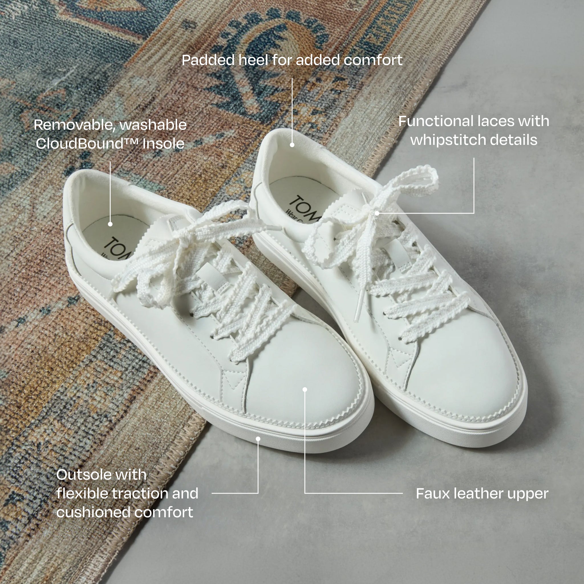 Baskets Izzy - PU blanc