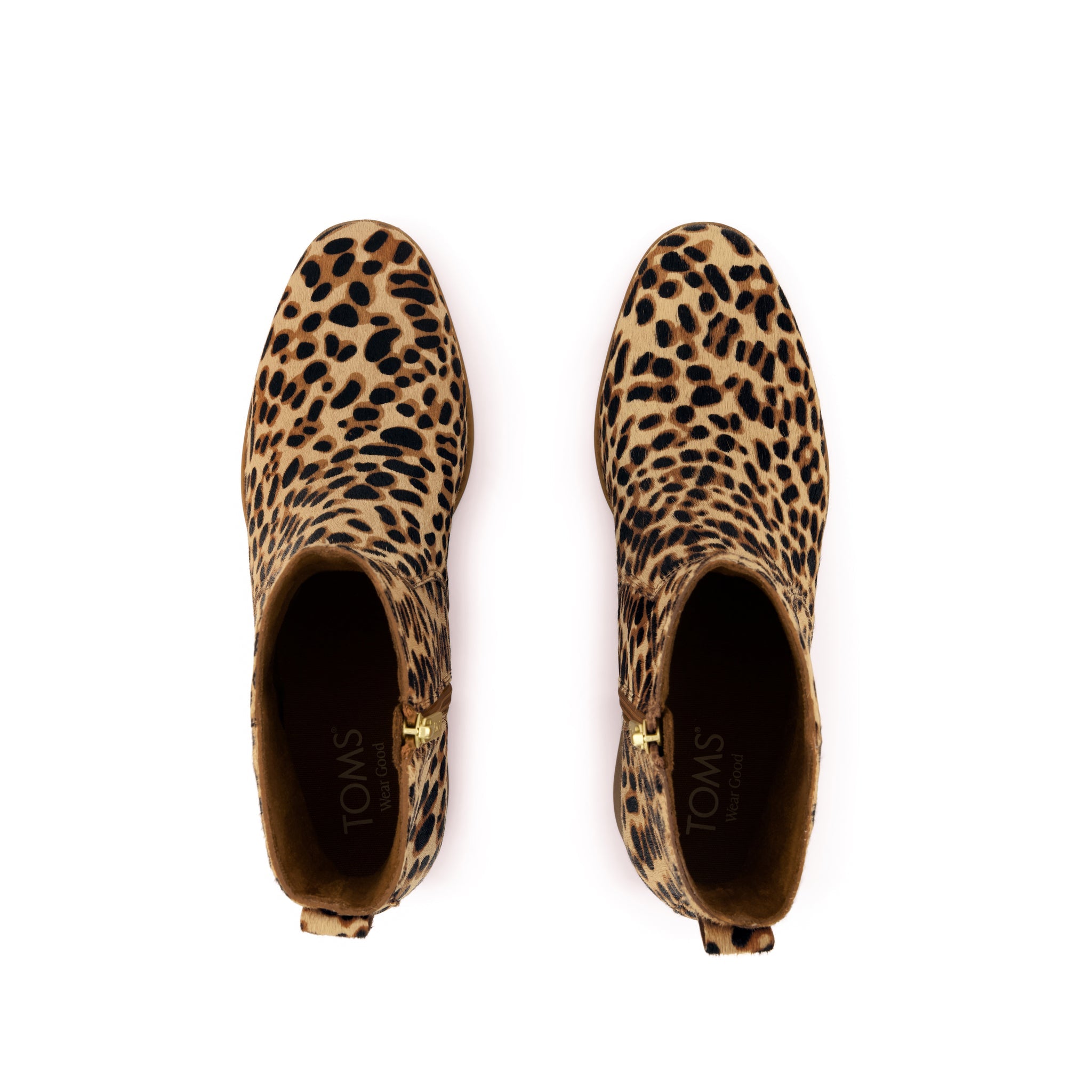 Delilah Heeled Boot - Brown Sugar Leopard Print Hair Leather Top View