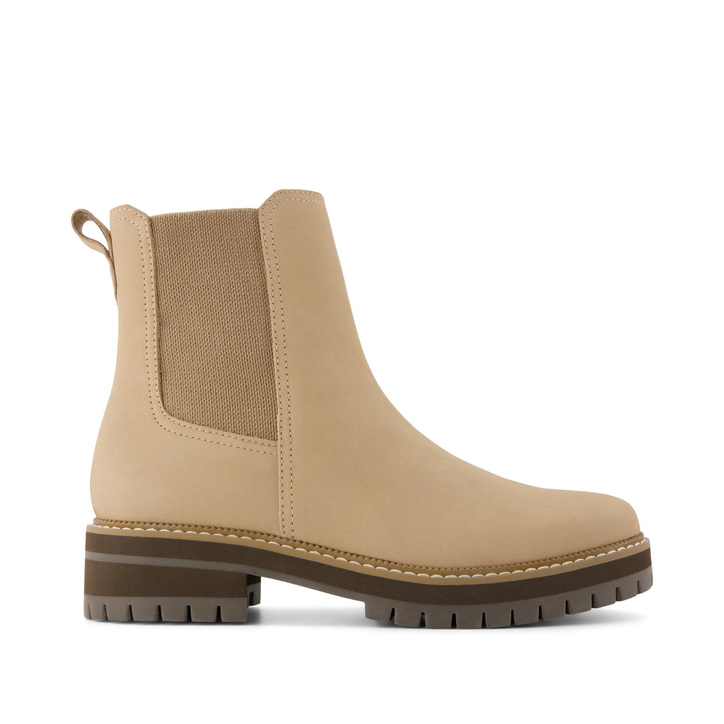 Bennet Boot - Water Resistant Taupe Nubuck Leather Side View