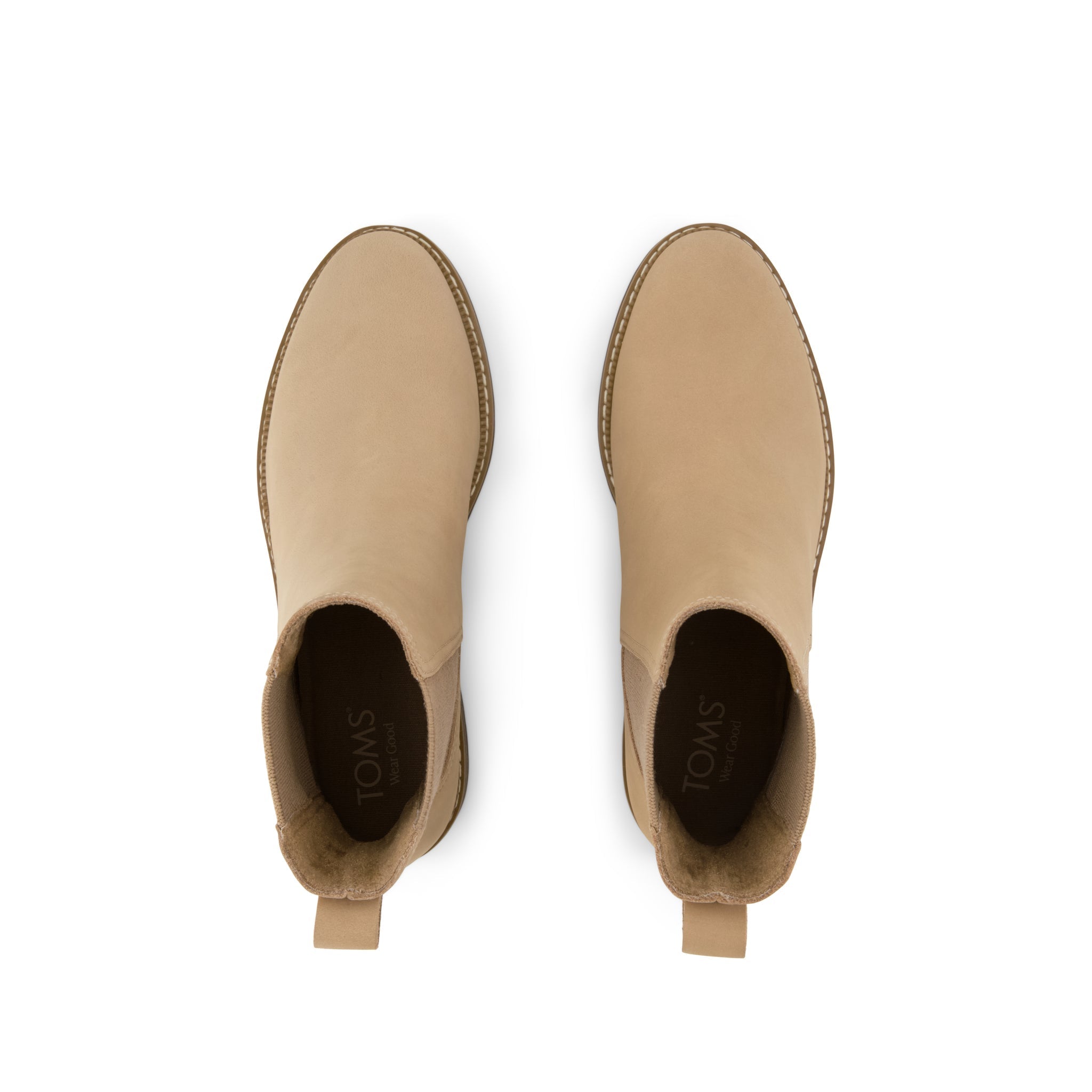 Bennet Boot - Water Resistant Taupe Nubuck Leather Top View