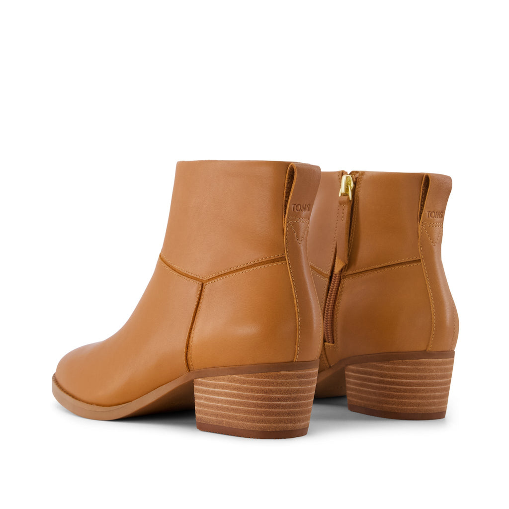 Elia Ankle Boot - Water Resistant Brown Sugar Leather Back View