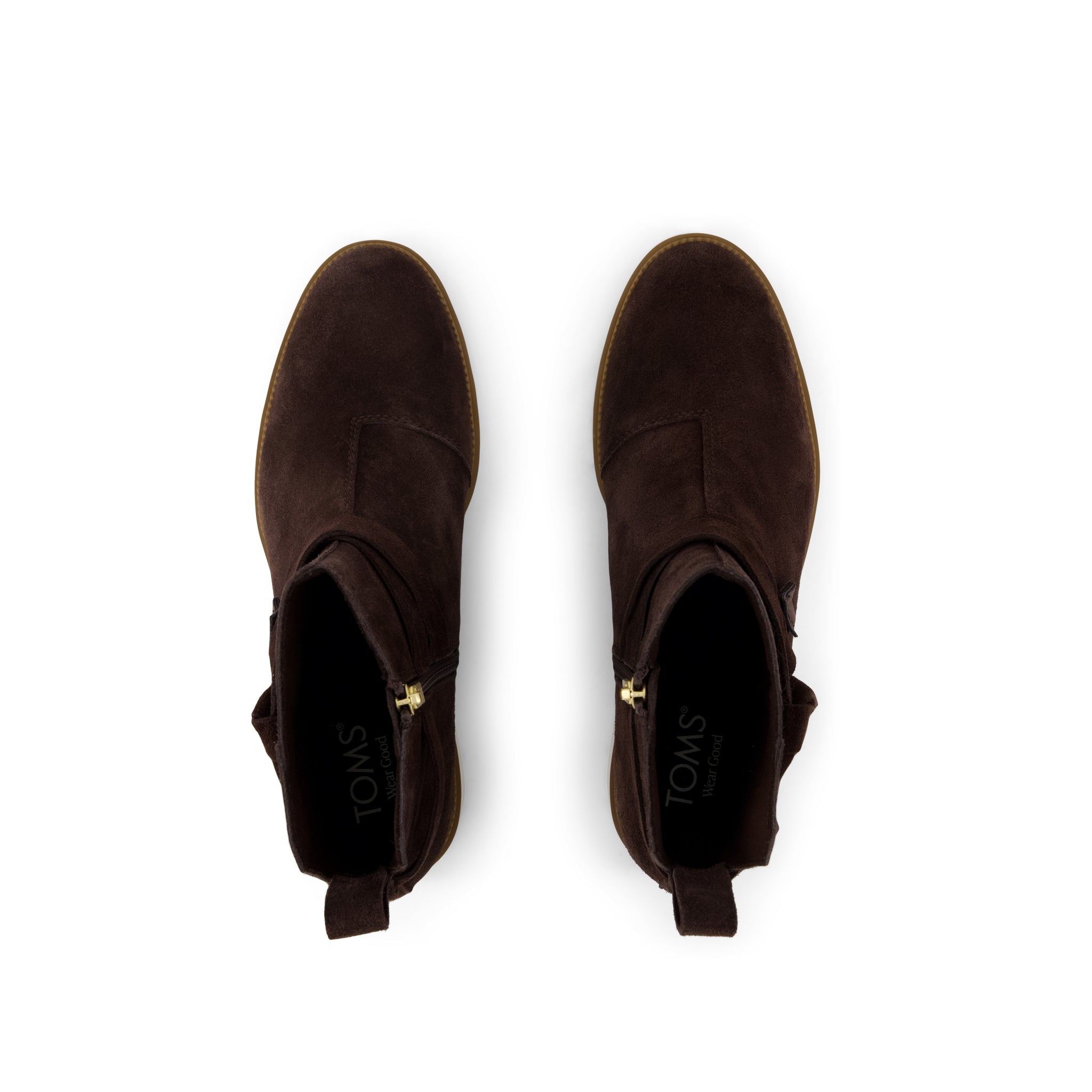 Marlow Boot - Water Repellent Chocolate Brown Suede Top View