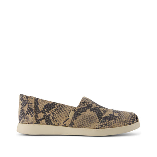 Alpargata Plus - Taupe Snake Print Suede Side View