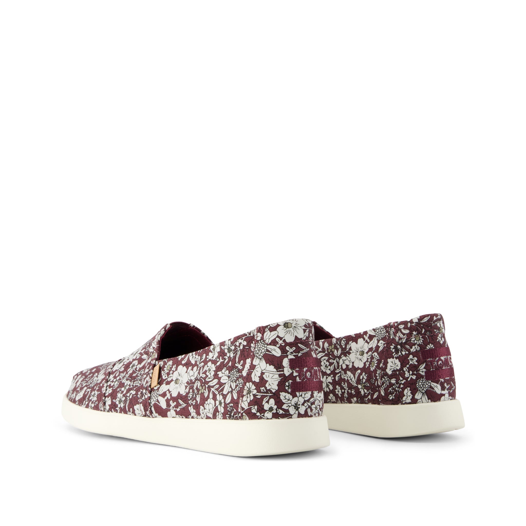Alpargata Plus - Burgundy Floral Print Back View