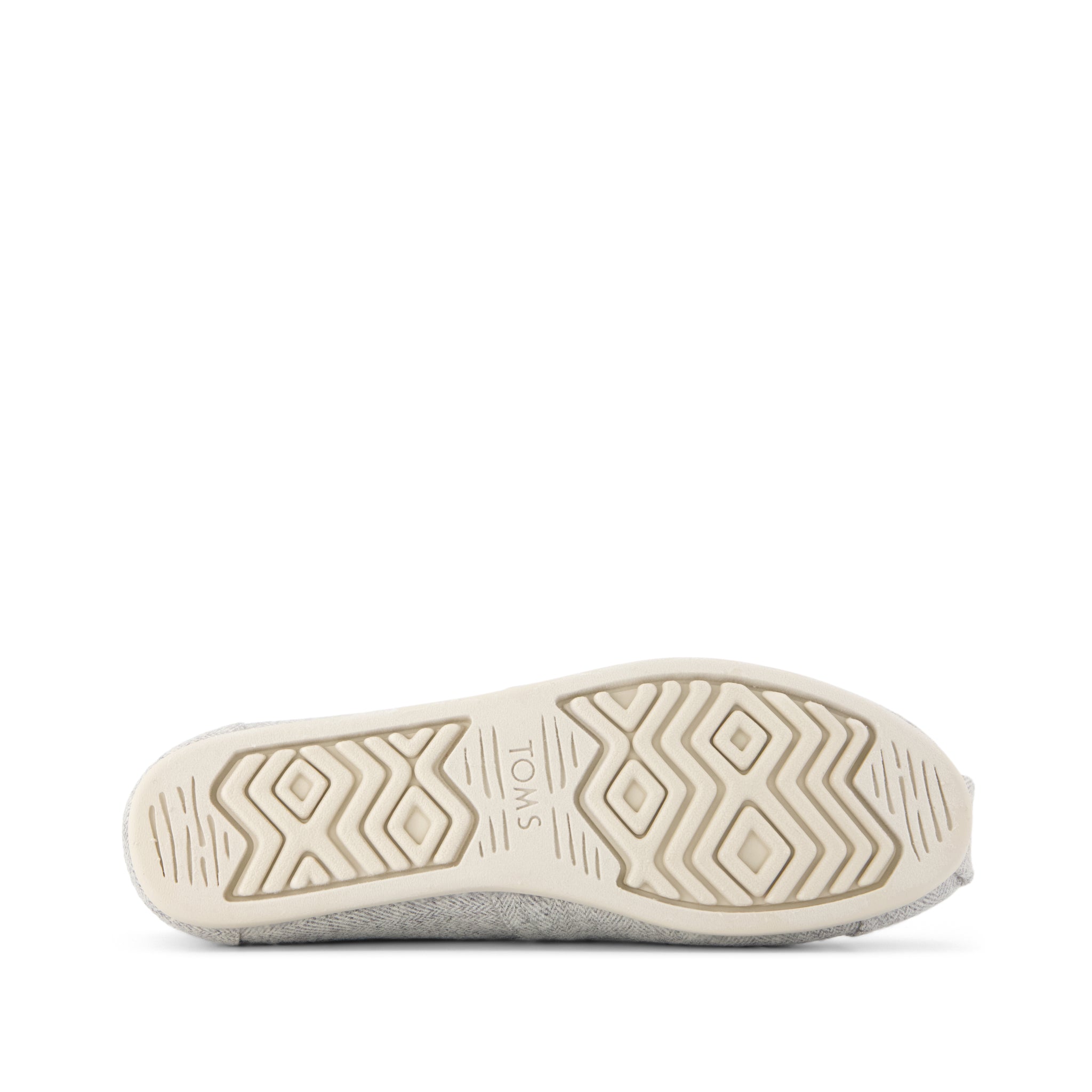 Alpargata Classic - Light Grey Heritage Herringbone w/ Faux Fur Bottom Sole View