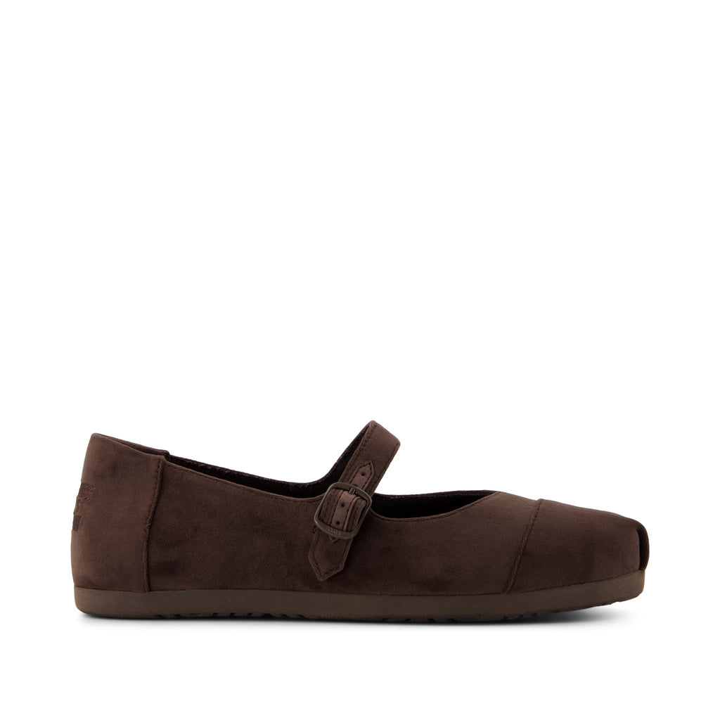 Alpargata Mary Jane - Chocolate Brown Premium Velvet Side View