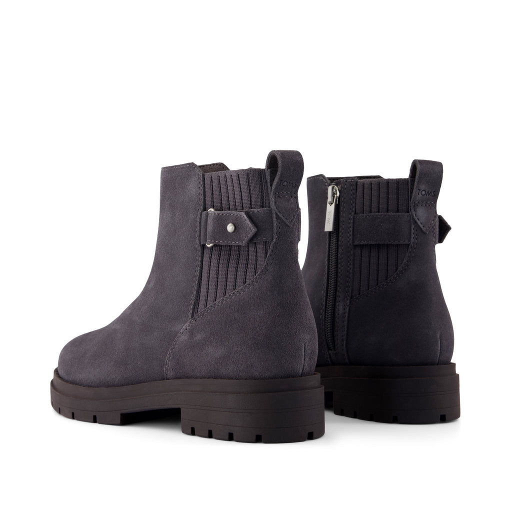 Astrid Boot - Water Repellent Forged Iron Suede Back View