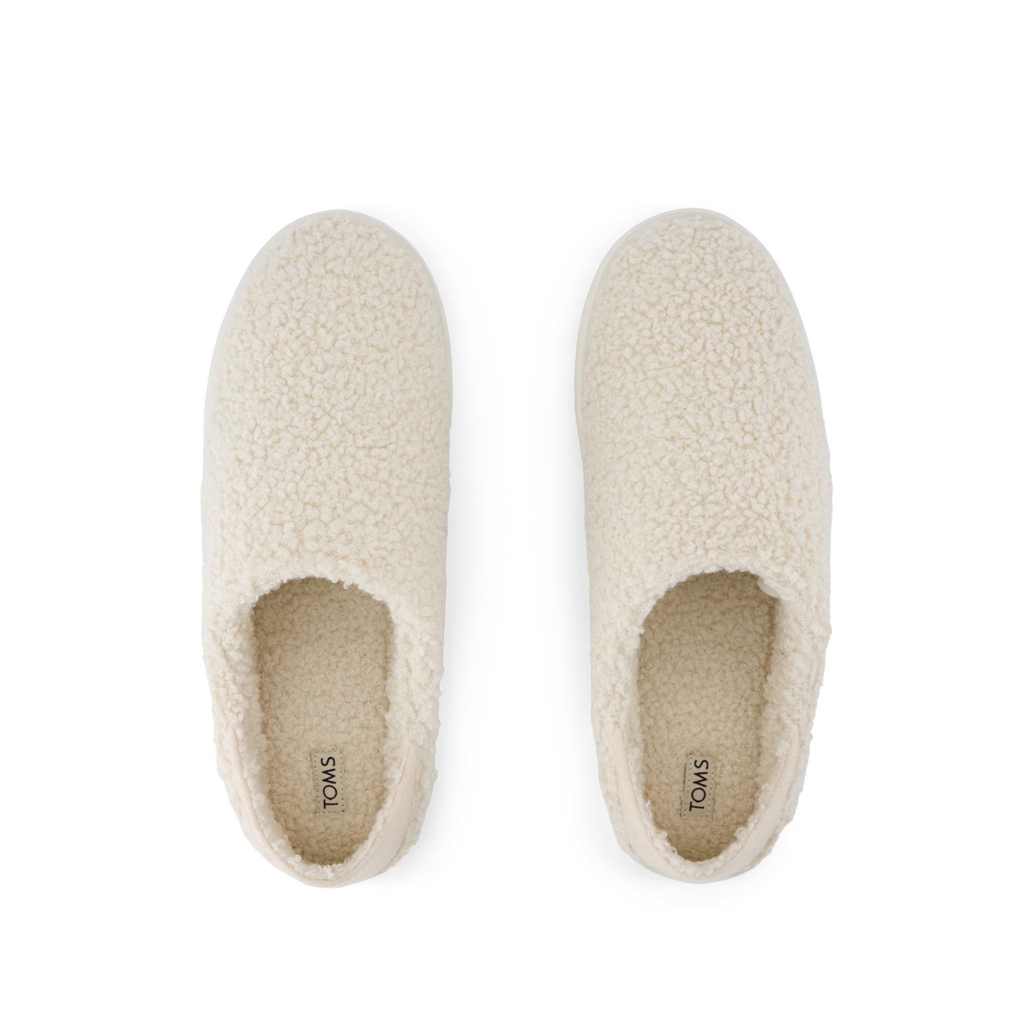 Ezra Convertible Slipper - Natural Faux Shearling Top View