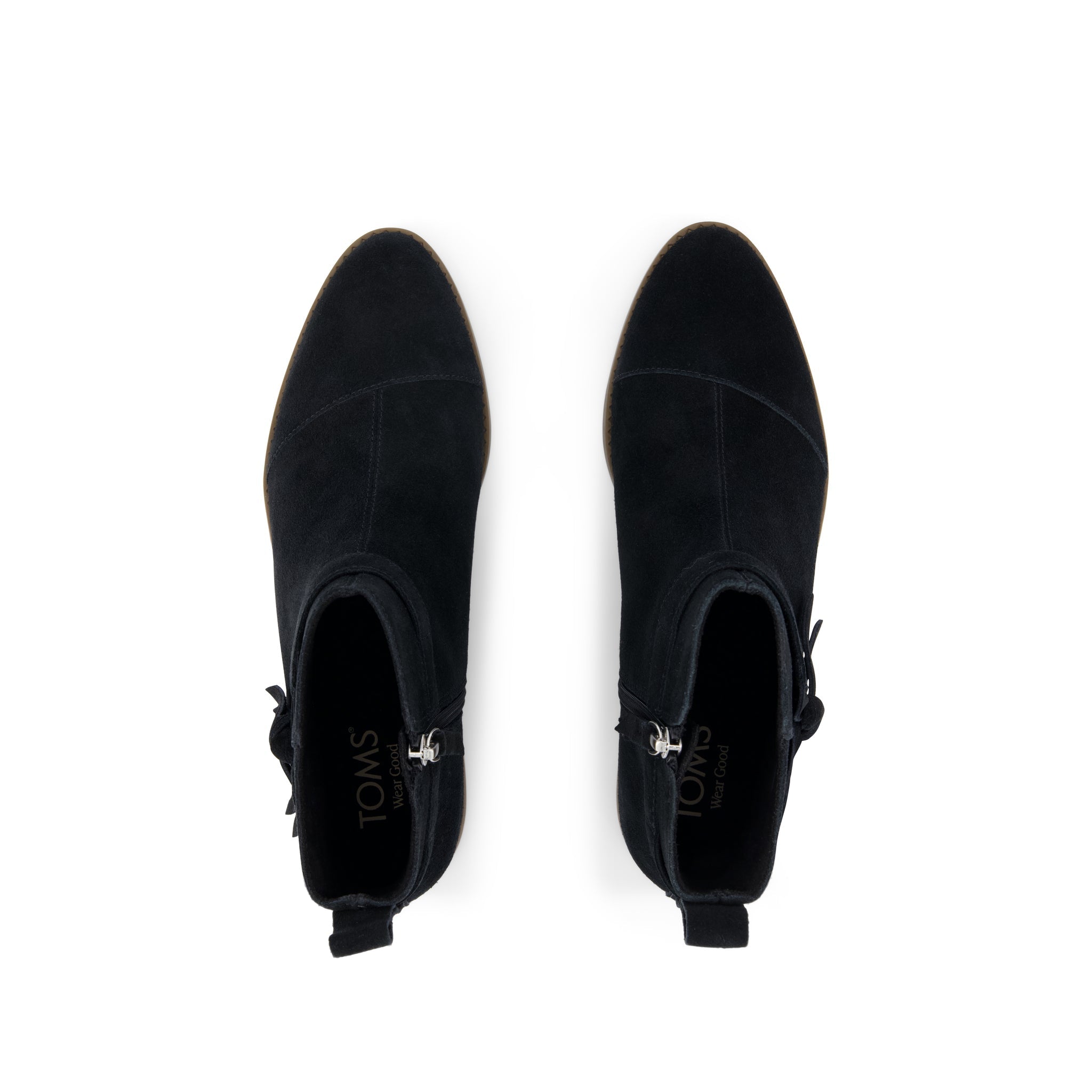 Stacey Ankle Bootie - Black Suede Top View