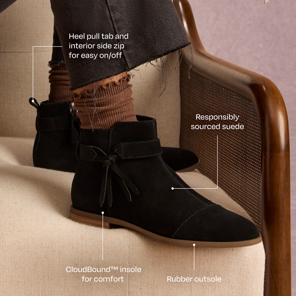 Stacey Stiefel - Schwarzes Wildleder