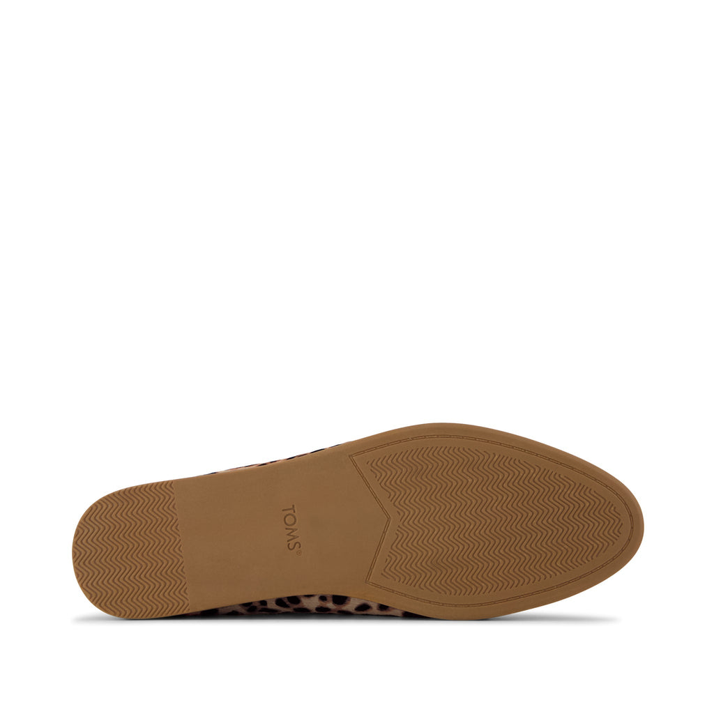 Amelia Mule - Brown Sugar Leopard Print Hair Leather Bottom Sole View