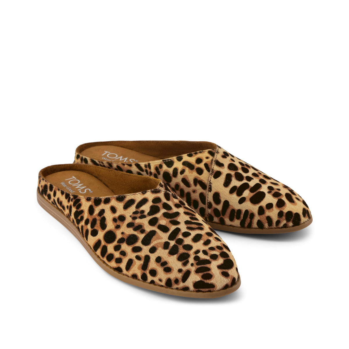 Amelia Mule - Brown Sugar Leopard Print Hair Leather Front View