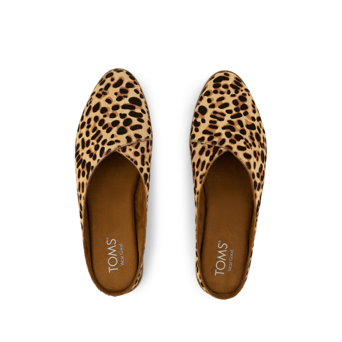 Amelia Mule - Brown Sugar Leopard Print Hair Leather Top View