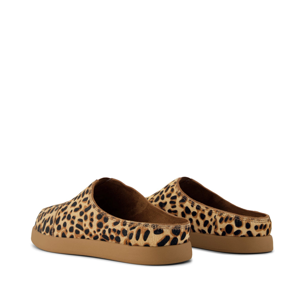 Alpargata Ease Mule - Brown Sugar Leopard Print Hair Leather Back View