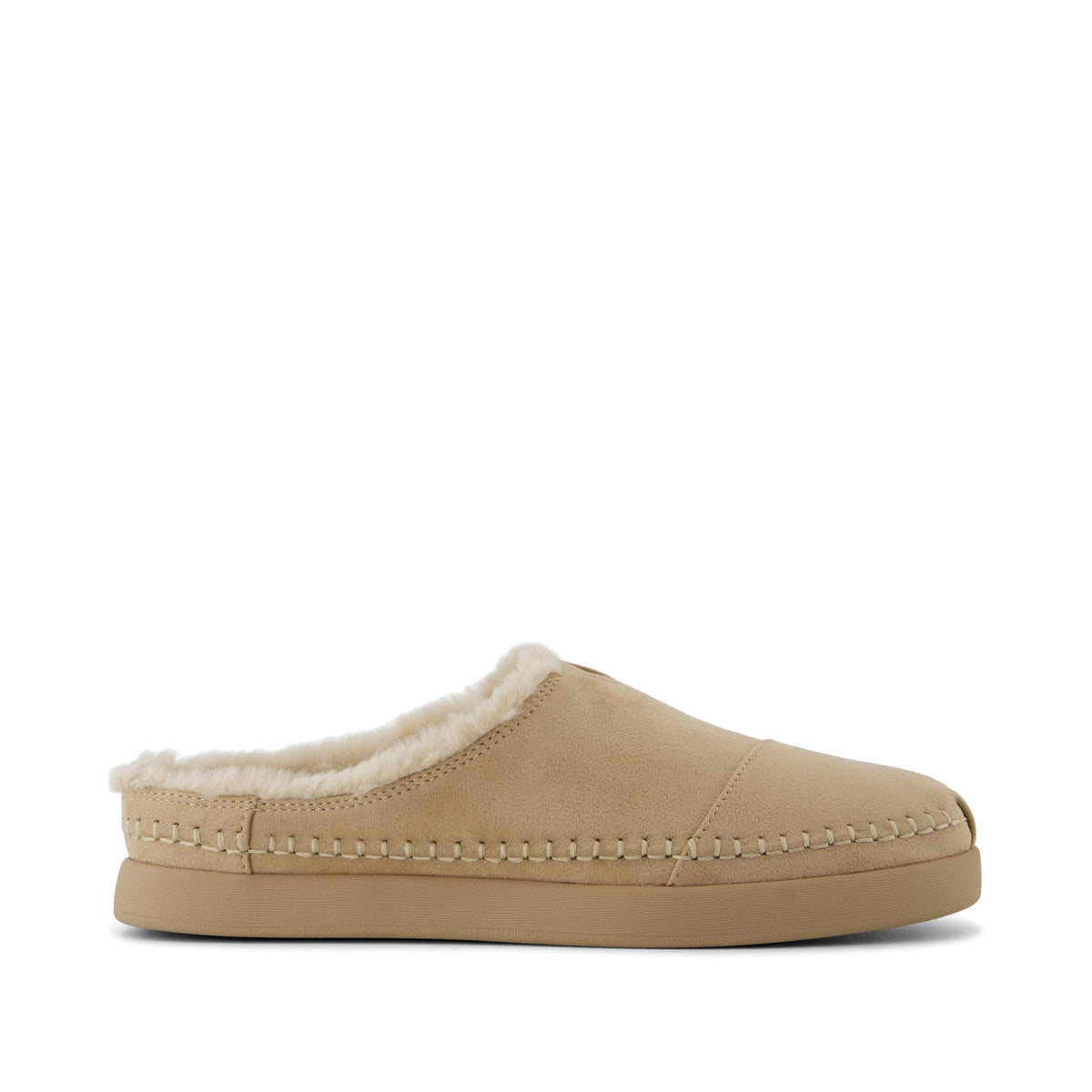 Alpargata Ease Mule - Taupe Microsuede Side View
