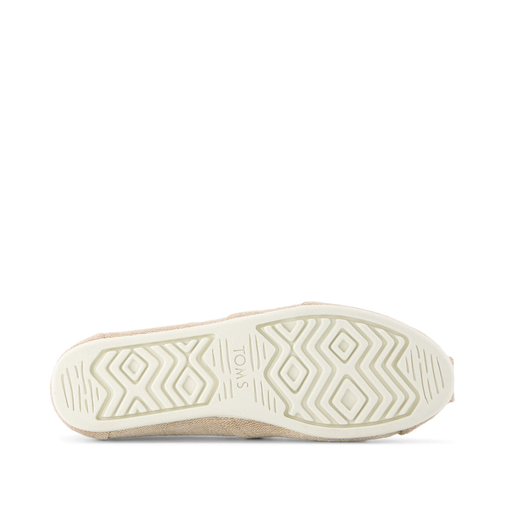 Alpargata Classic - Naural Undyed Heritage Canvas w/ Toms Charm Bottom Sole View