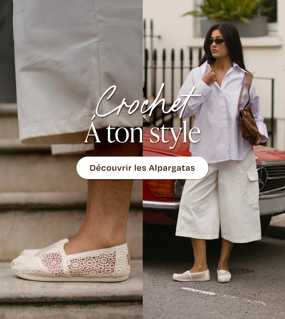 Alpargata white crochet on model