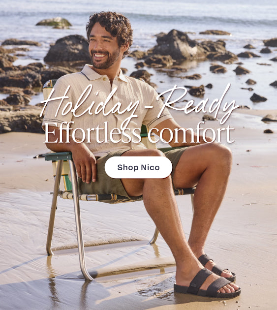 Nico Sandal in Black Heavy Canvas on model
