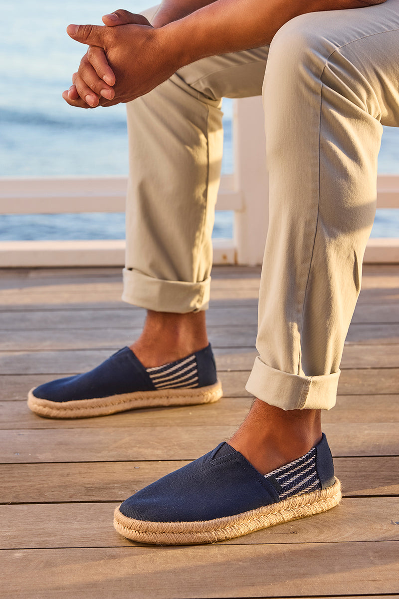 Alpargata Rope 2.0 en bleu marine à rayures marines