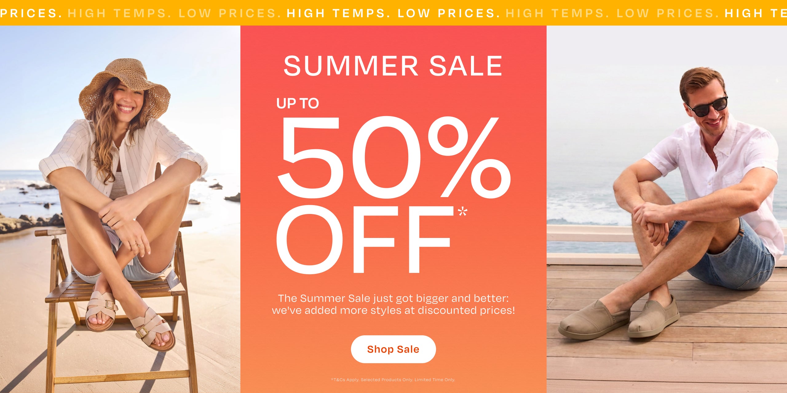 TOMS summer sale, up to 50% off