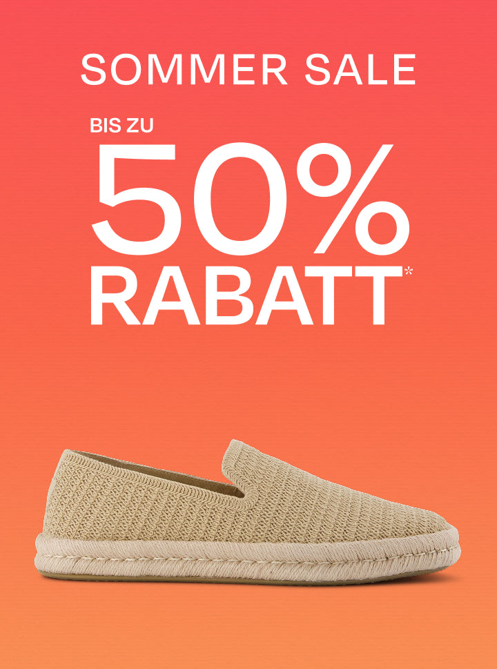 TOMS Sommerschlussverkauf, bis zu 50 % Rabatt