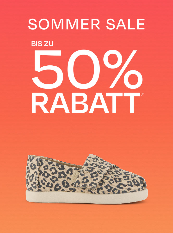 TOMS Sommerschlussverkauf, bis zu 50 % Rabatt