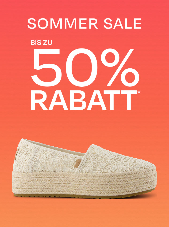 TOMS Sommerschlussverkauf, bis zu 50 % Rabatt