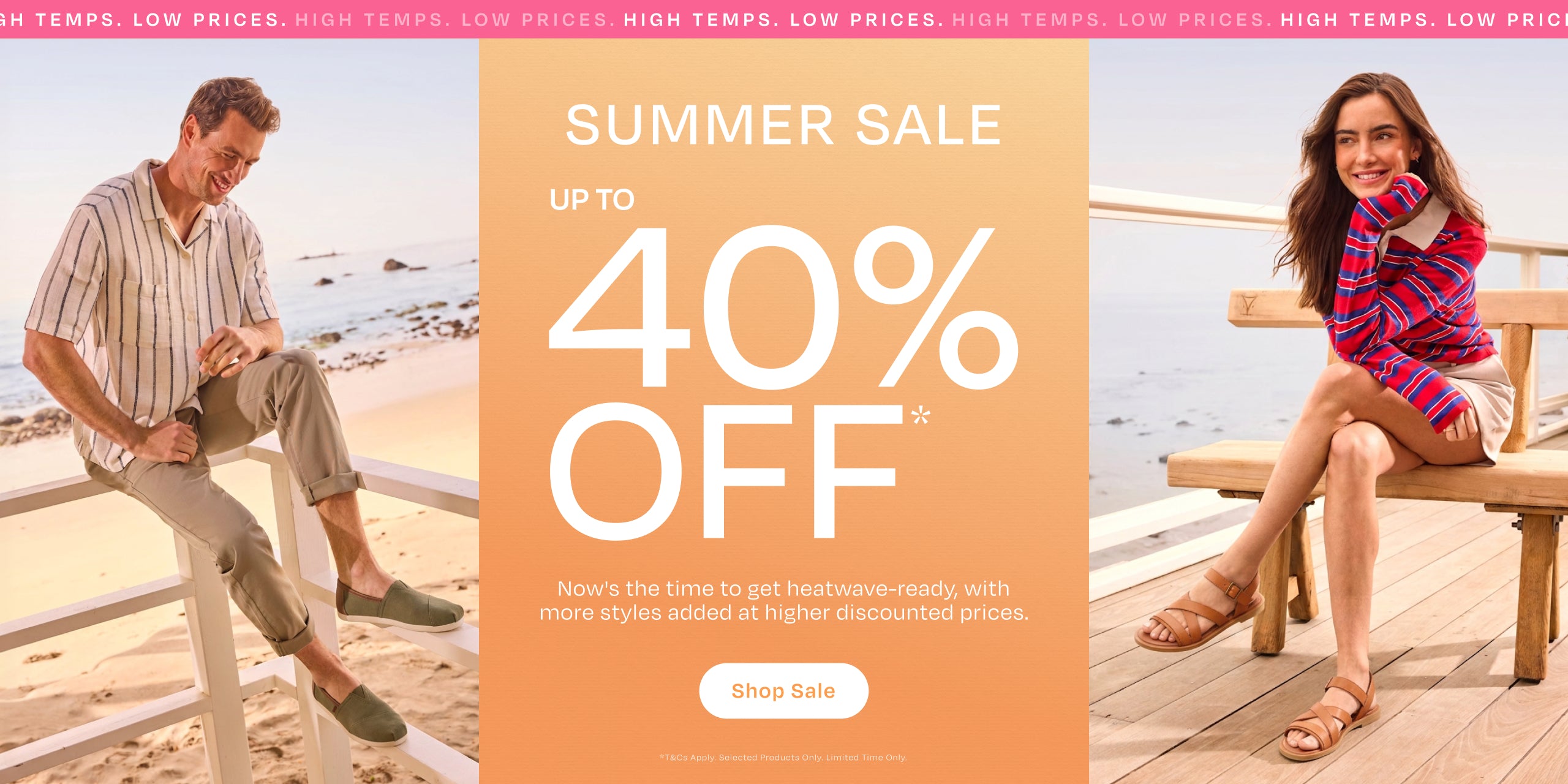 TOMS summer sale, up to 40% off