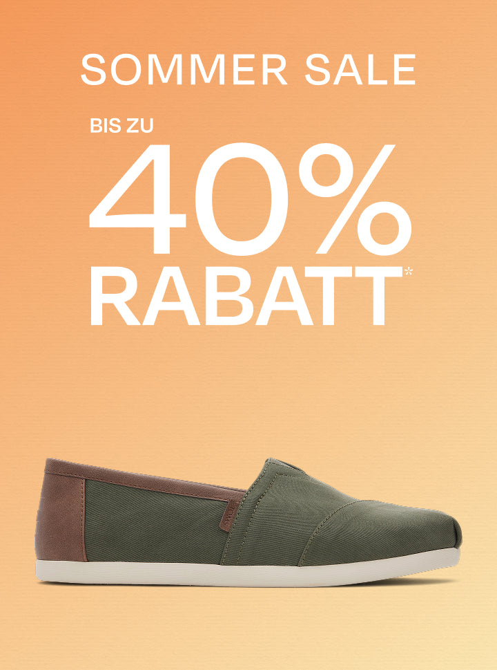 TOMS Sommerschlussverkauf, bis zu 40 % Rabatt